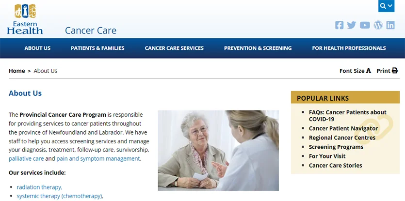 PROVINCIAL CANCER CARE PROGRAM Image