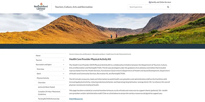 HEALTH CARE PROVIDER PHYSICAL ACTIVITY KIT Image